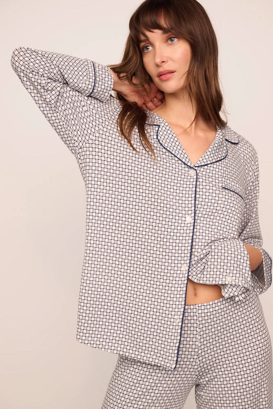 Gisele Long PJ Set - Geo Sphere Gray Dawn