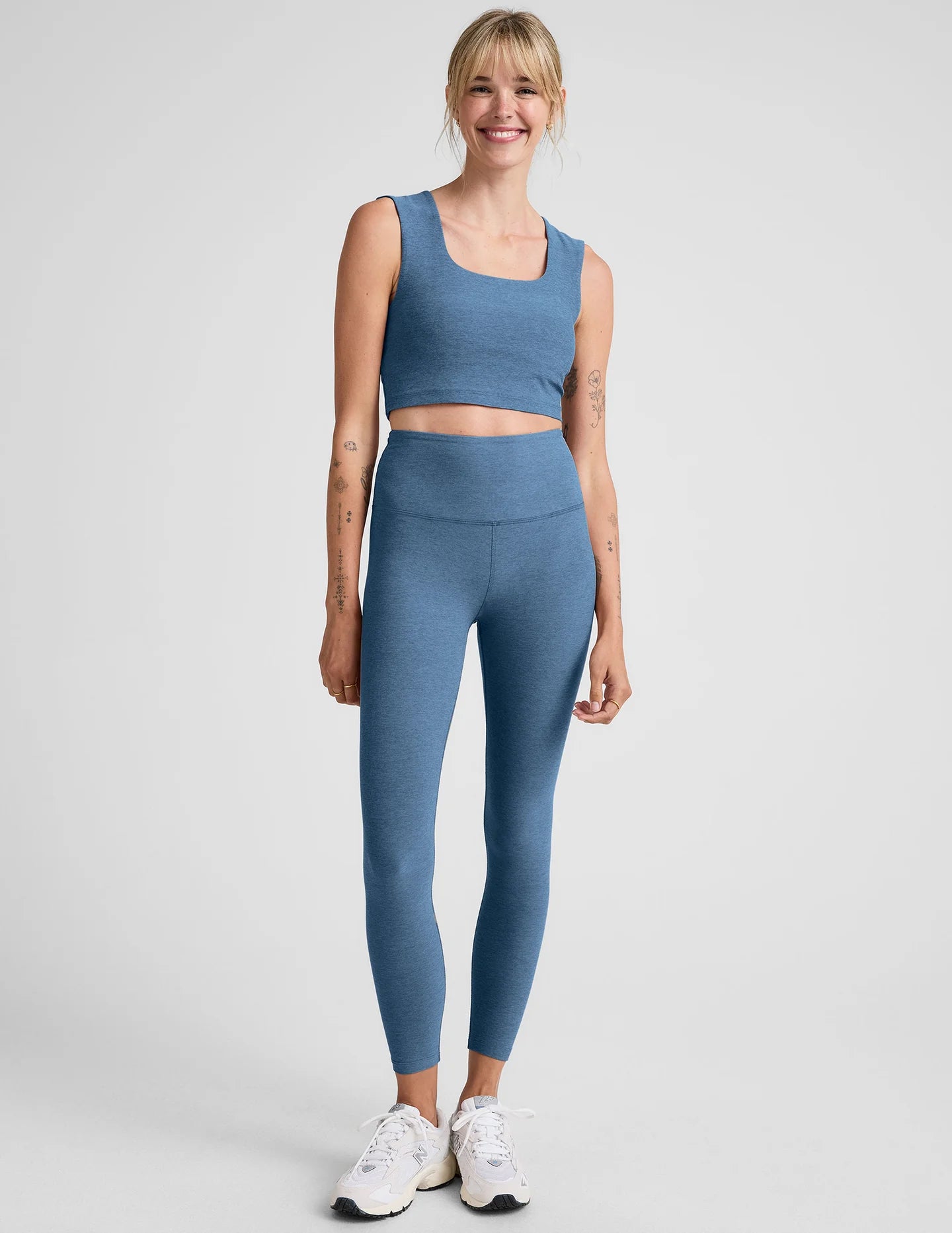 Spacedye Midi Legging - Washed Denim