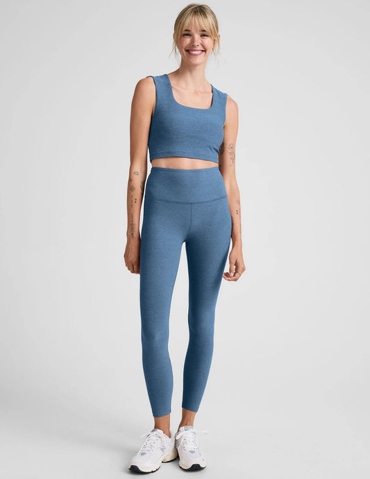 Spacedye Midi Legging - Washed Denim