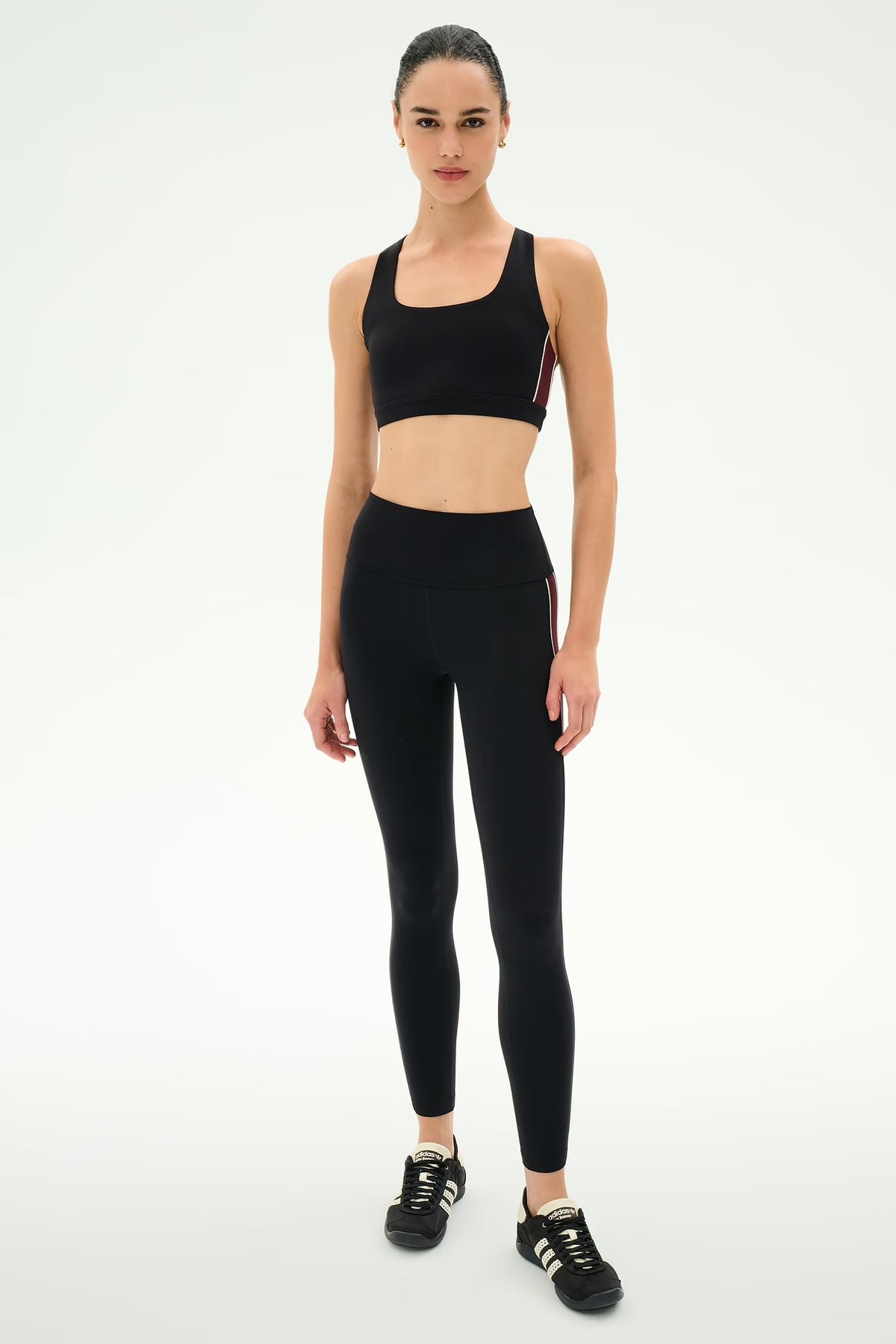 Margot Rigor Legging - Black/Dark Cherry