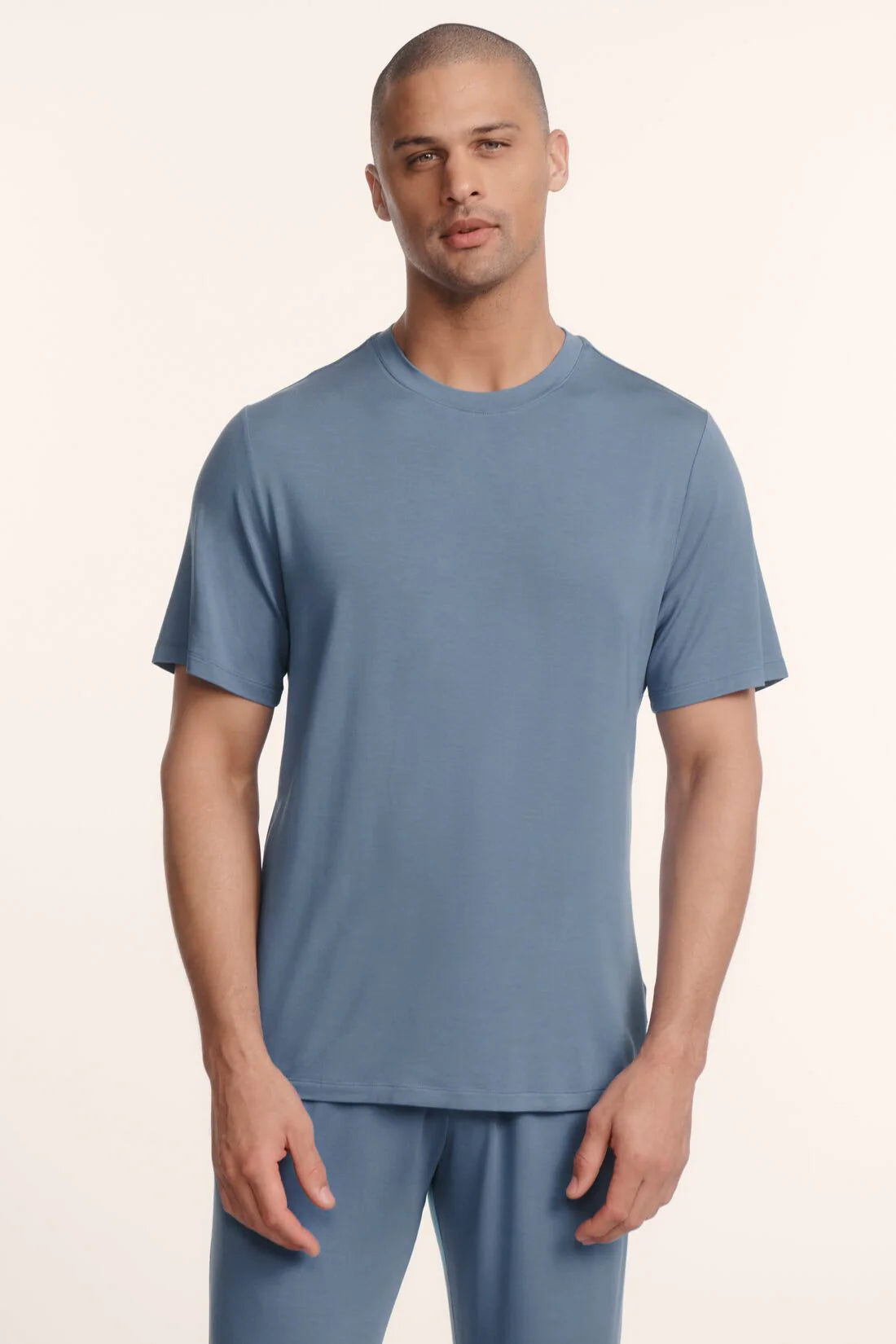 Henry Short Slv/Long PJ Set - Slate Blue