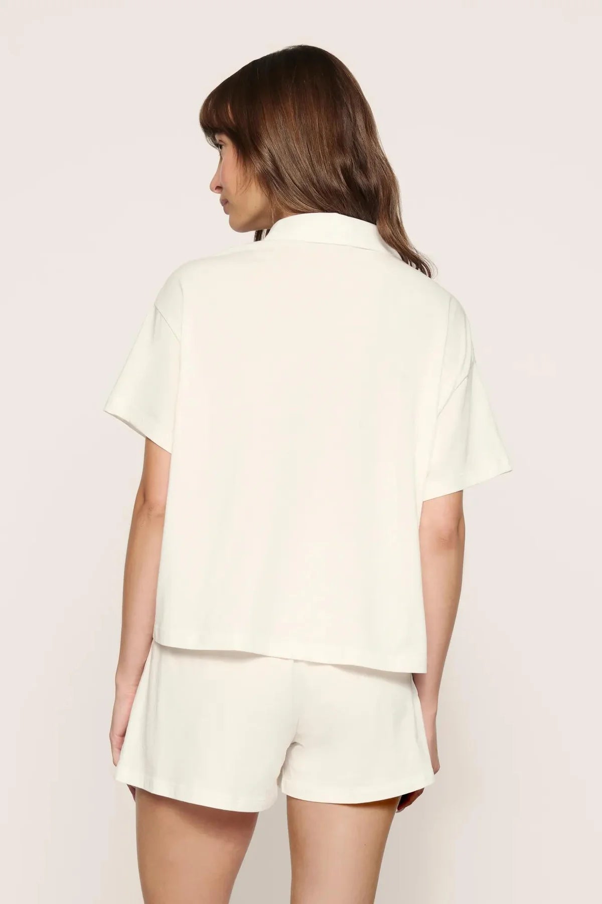 Pima Cotton Short PJ Set - Ivory