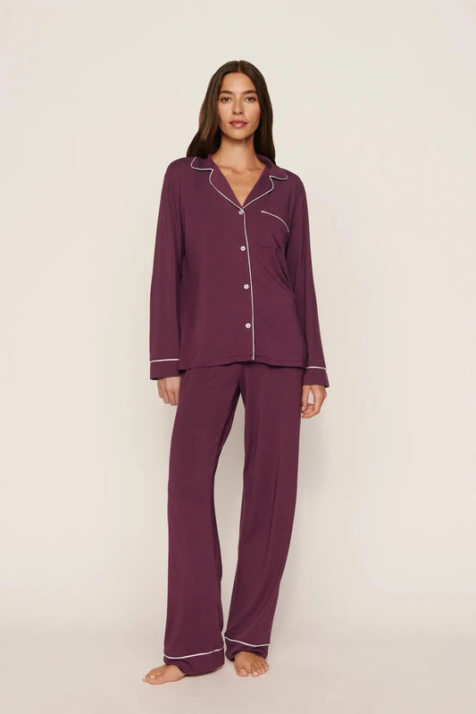 Gisele Long PJ Set - Wildberry/Ivory