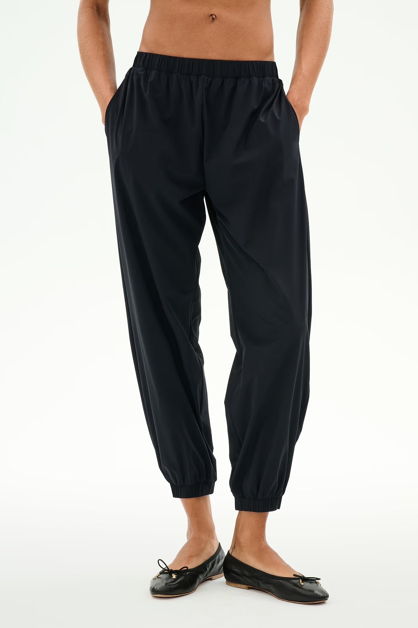 Megan Nylon Jogger - Black