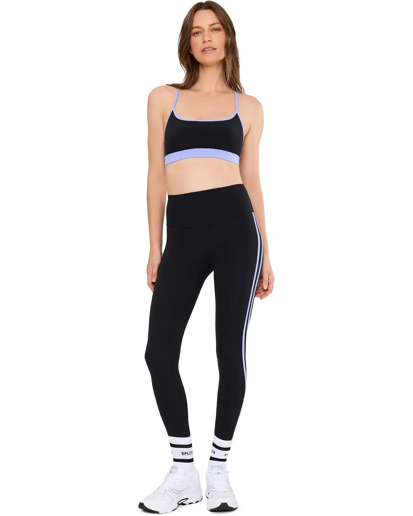 Ella HW Legging - Black/Purple Haze