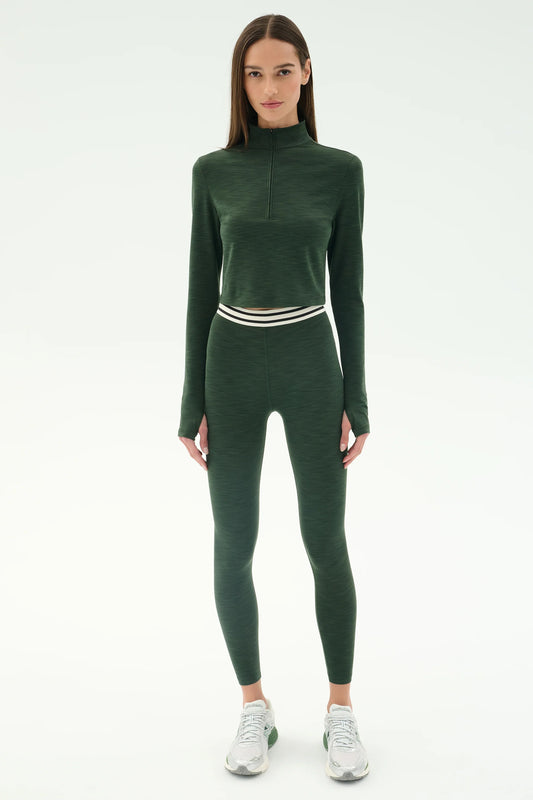 Bailey HW Rib Legging - Military