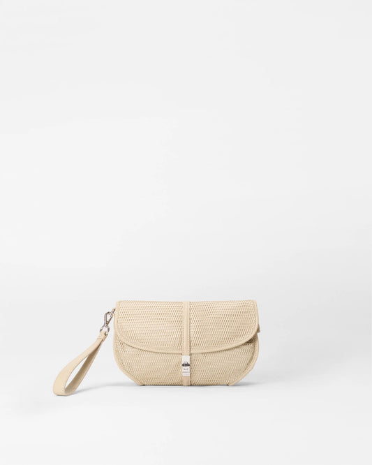 Astor Convertible Clutch - Buff Mesh