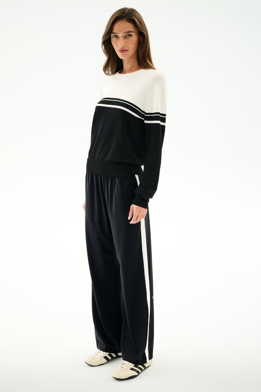 Anna Knit Pullover - Black/White