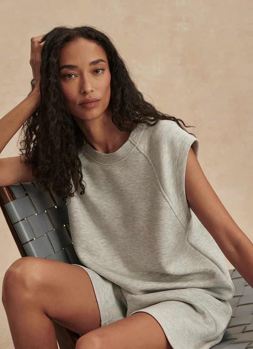 Salome Tee/Atrium Short - Light Gray Marble