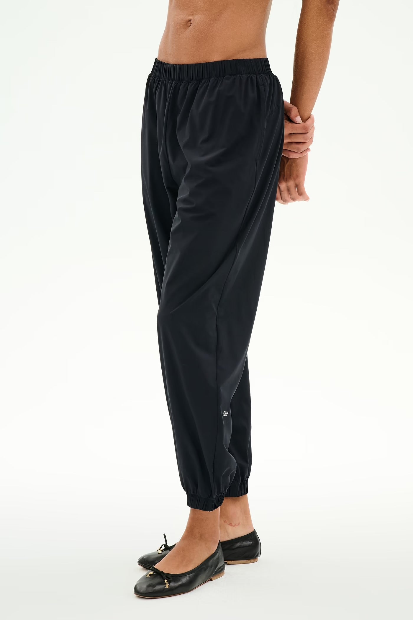 Megan Nylon Jogger - Black