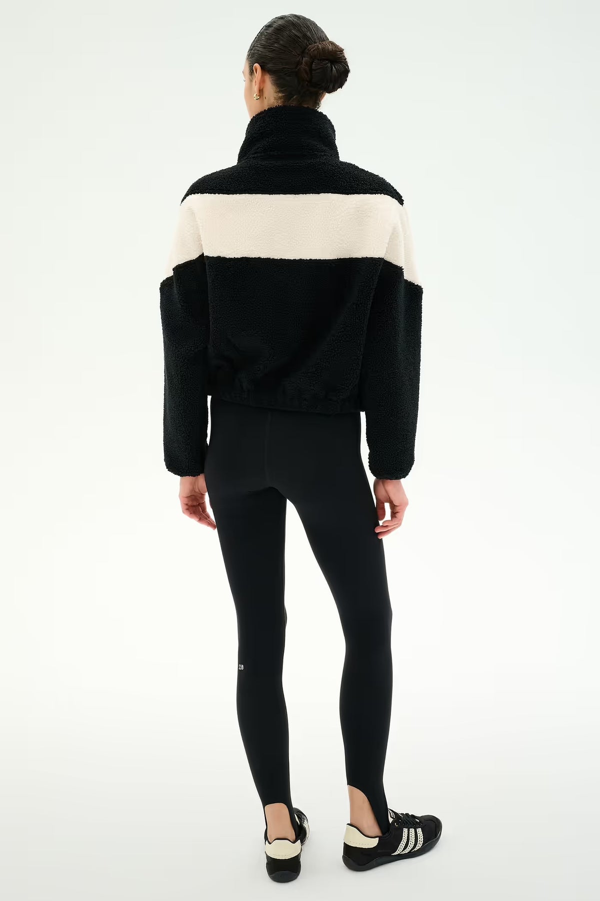 Lottie Sherpa Jacket - Black/Creme