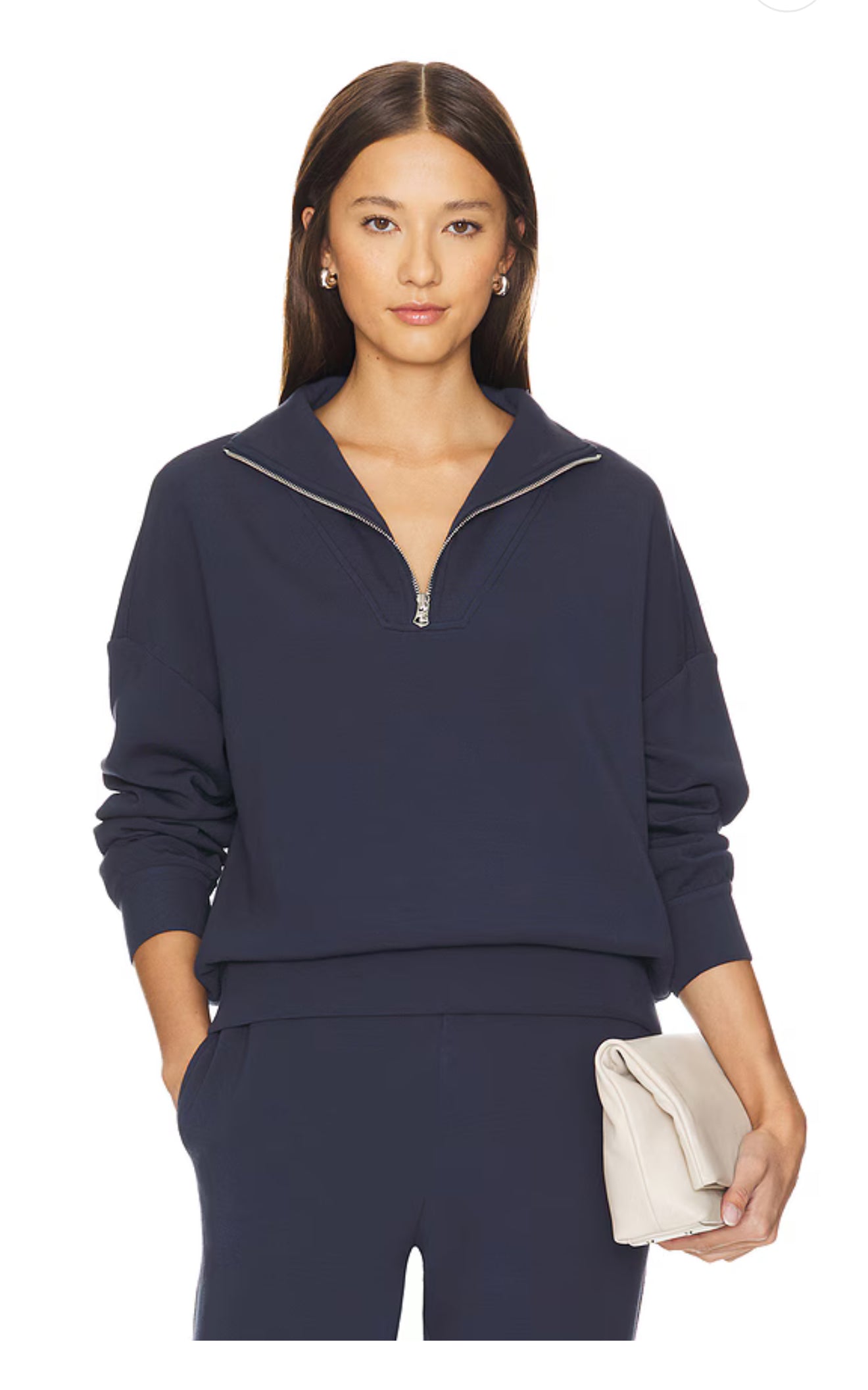 Hawley Half Zip/Wide Leg Pant - Navy