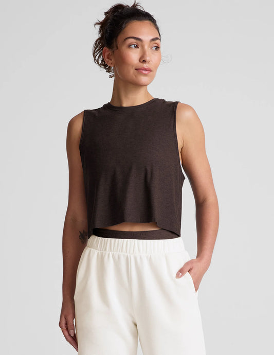 Minimal Cropped Tank - Dark Chocolate