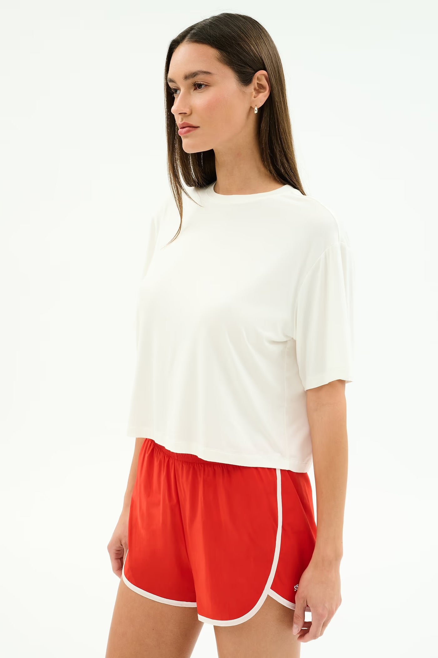 Djuna Oversized Crop Tee - White