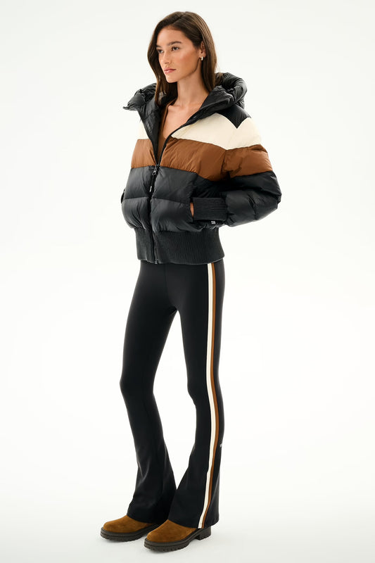 Aspen Puffer Jacket - Black/Toffee