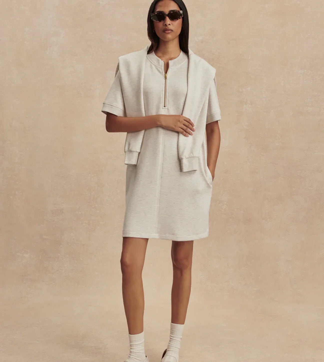 Nori Half Zip Dress - Pristine