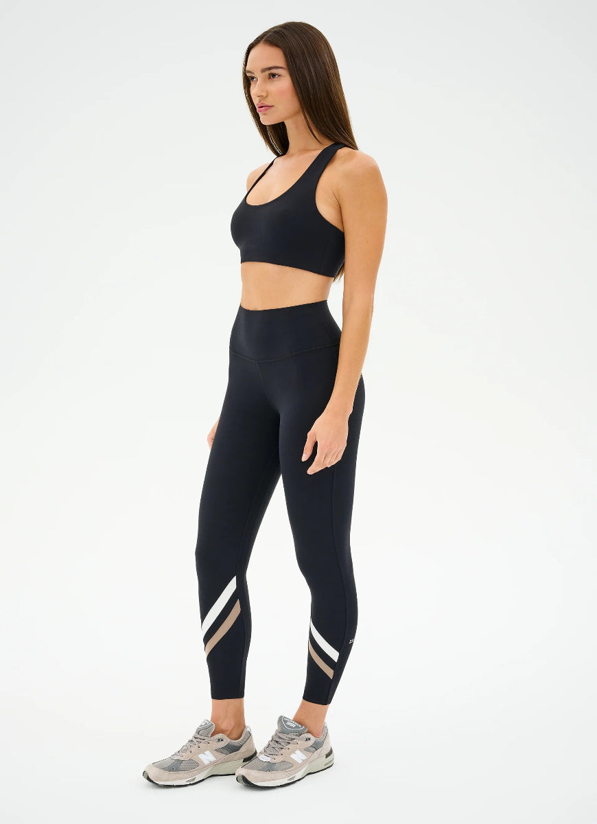 Chevron Airweight HW 7/8 Legging - Black/Latte