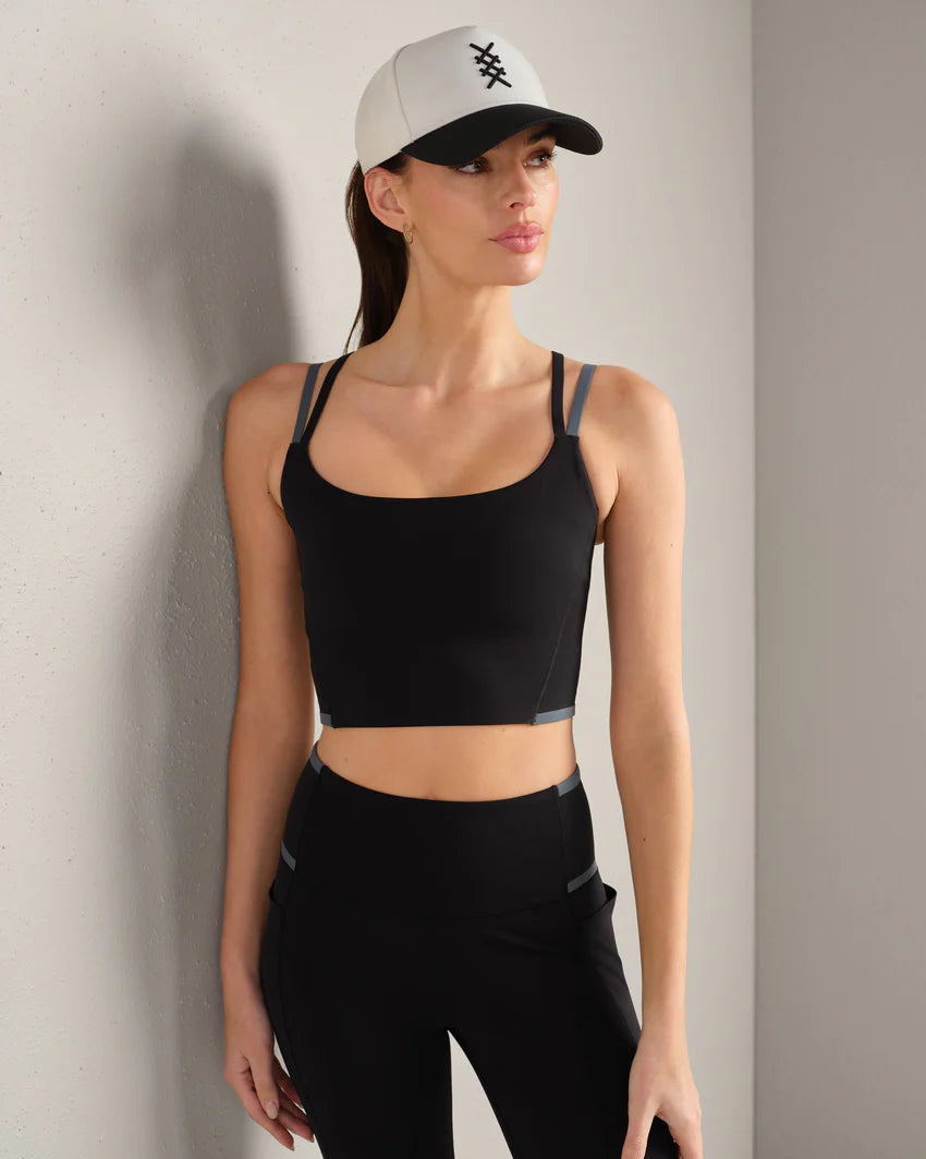 Instinct Contrast Longline Bra - Black