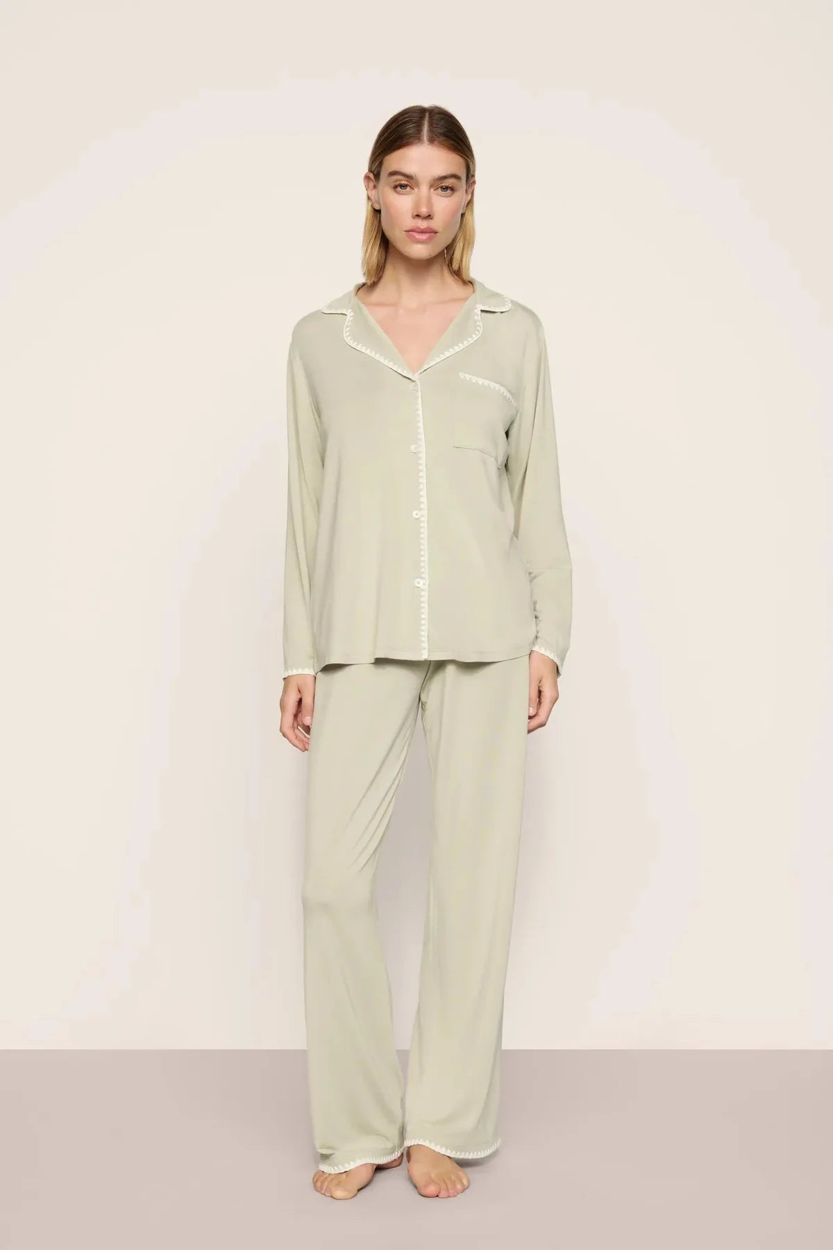 Frida Long PJ Set - Sandstone