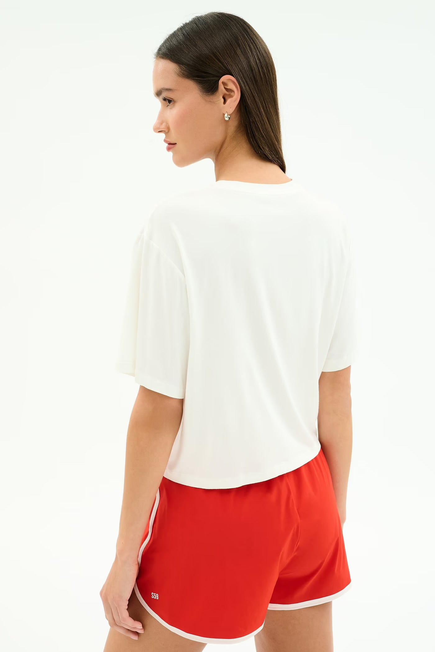 Djuna Oversized Crop Tee - White