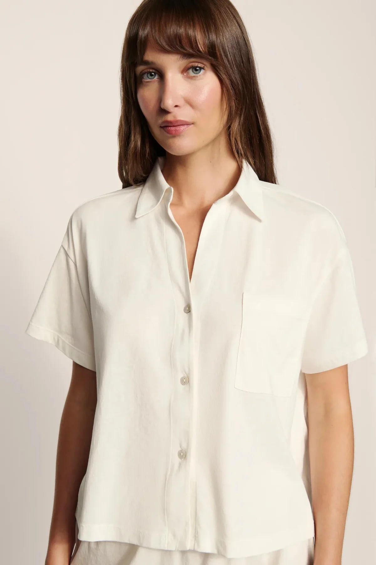 Pima Cotton Short PJ Set - Ivory