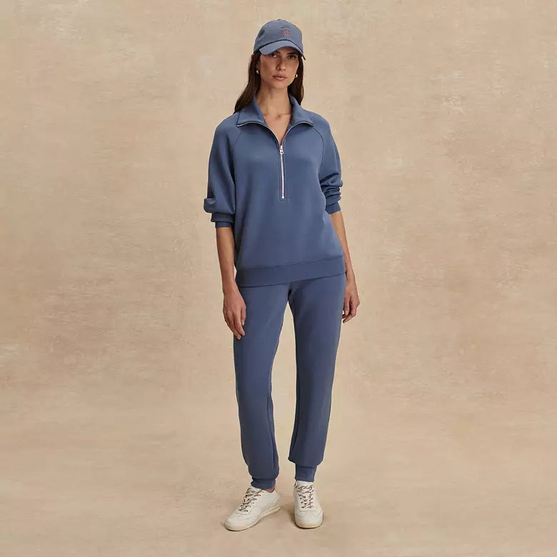 Selene Half Zip/Slim Cuff Pant - Bijou Blue