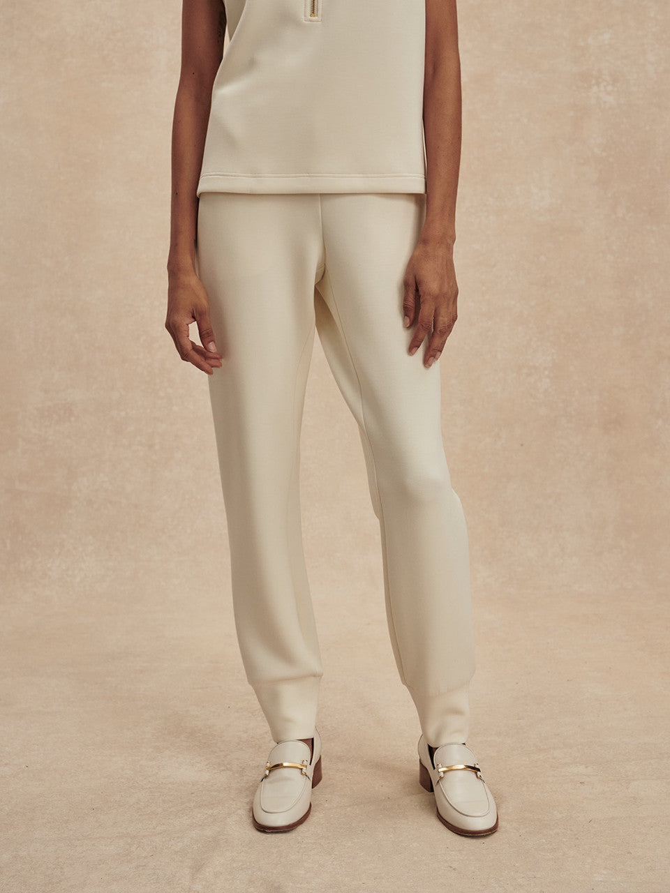Jonesy Button Tank/Slim Cuff Pant - Pristine