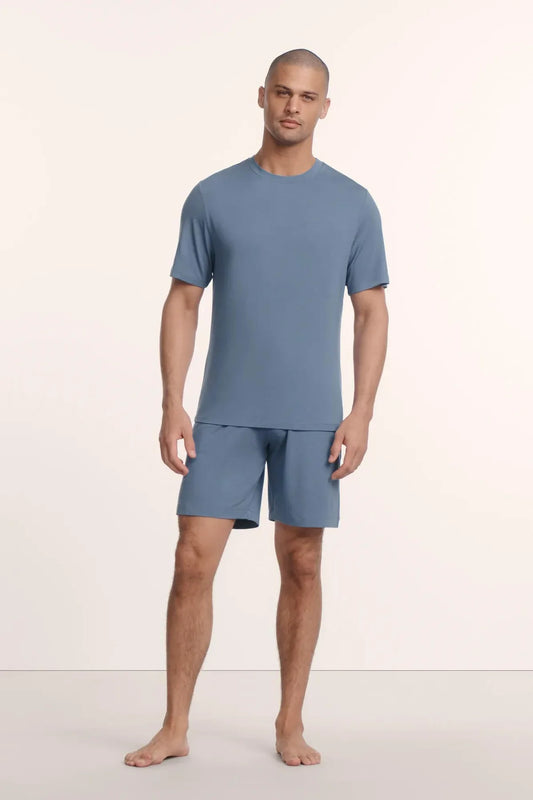 Henry Short PJ Set - Slate Blue