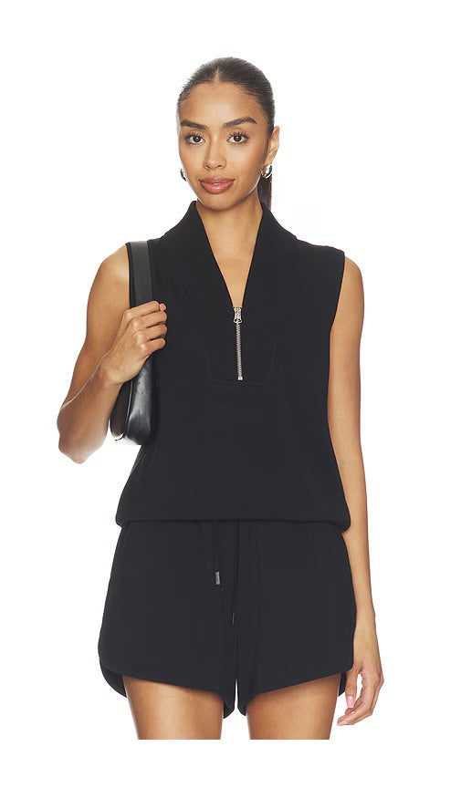 Beau Half Zip/Atrium Short - Black
