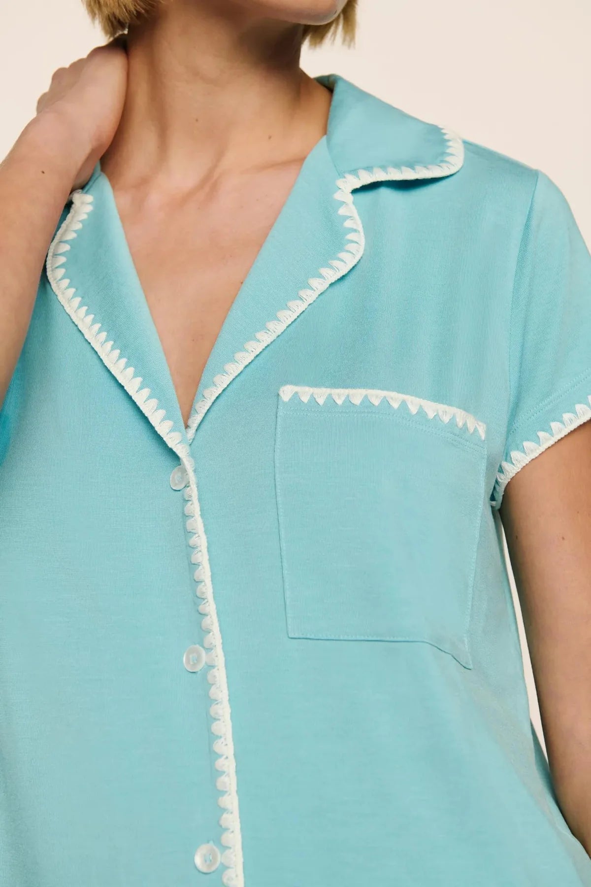 Frida Short PJ Set - Blue Lagoon