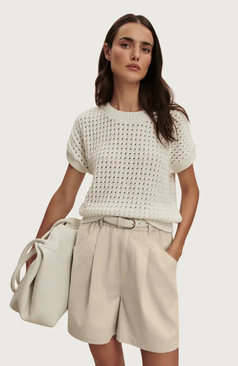 Denny Knit Top - White