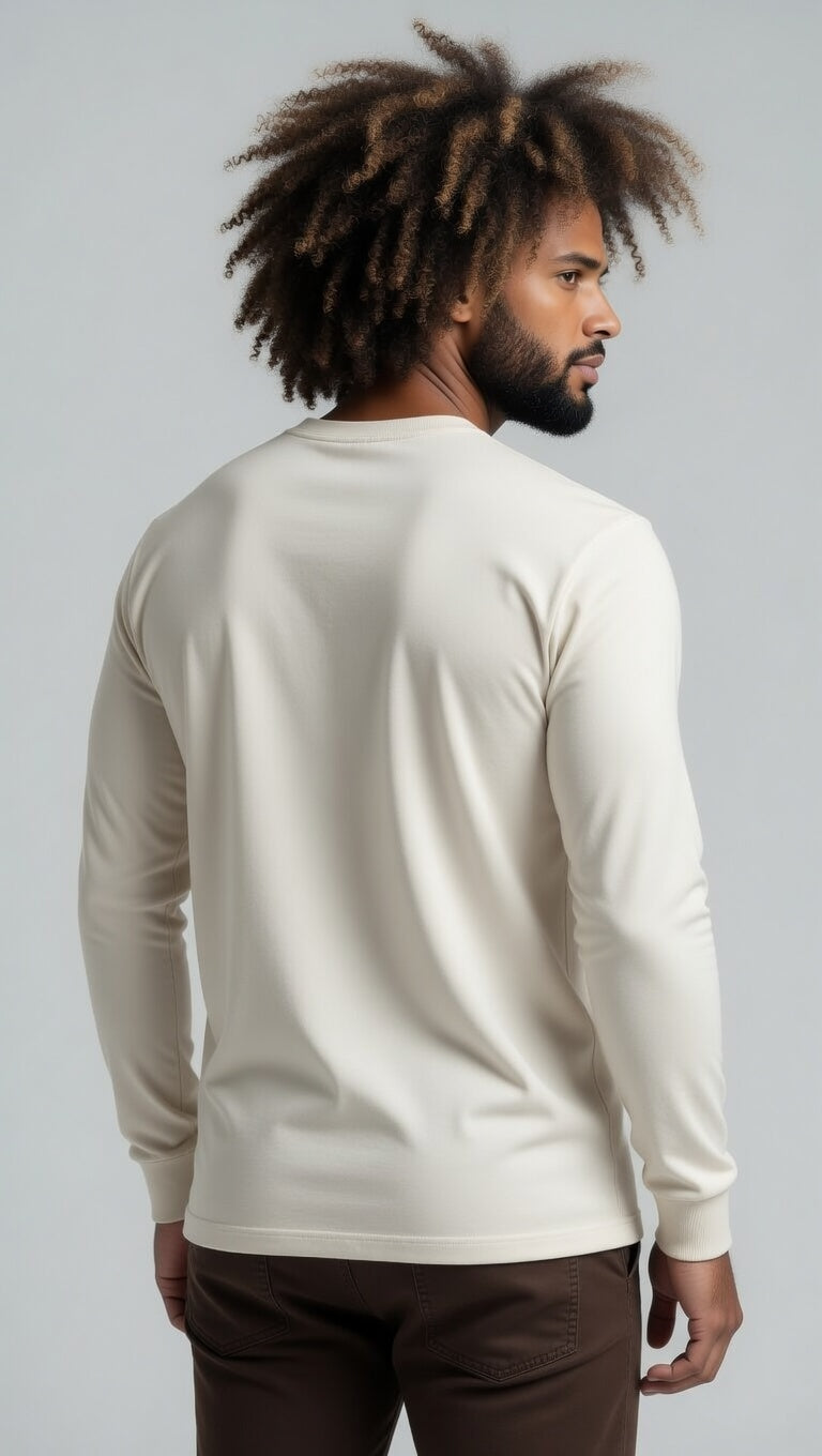 Halo Basic Tee L/S - Ivory