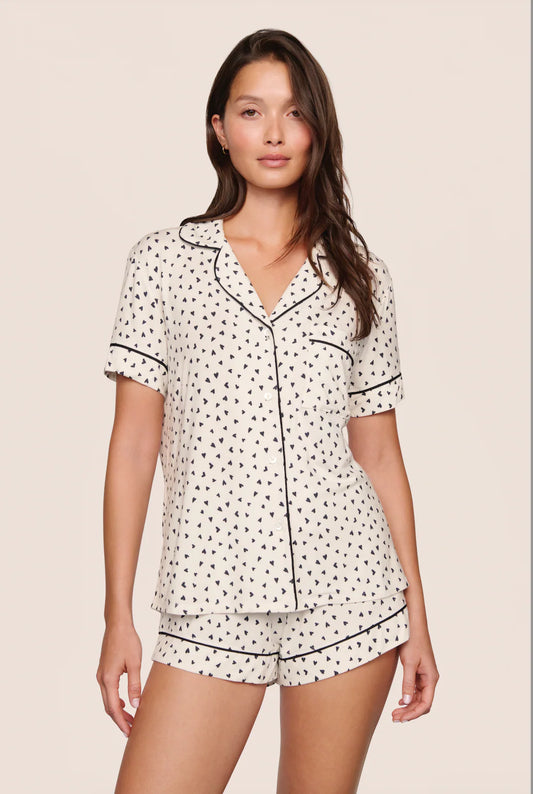 Gisele printed Relaxed short PJ Set - Heart to Hearts