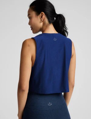 Minimal Cropped Tank - Marine Blue