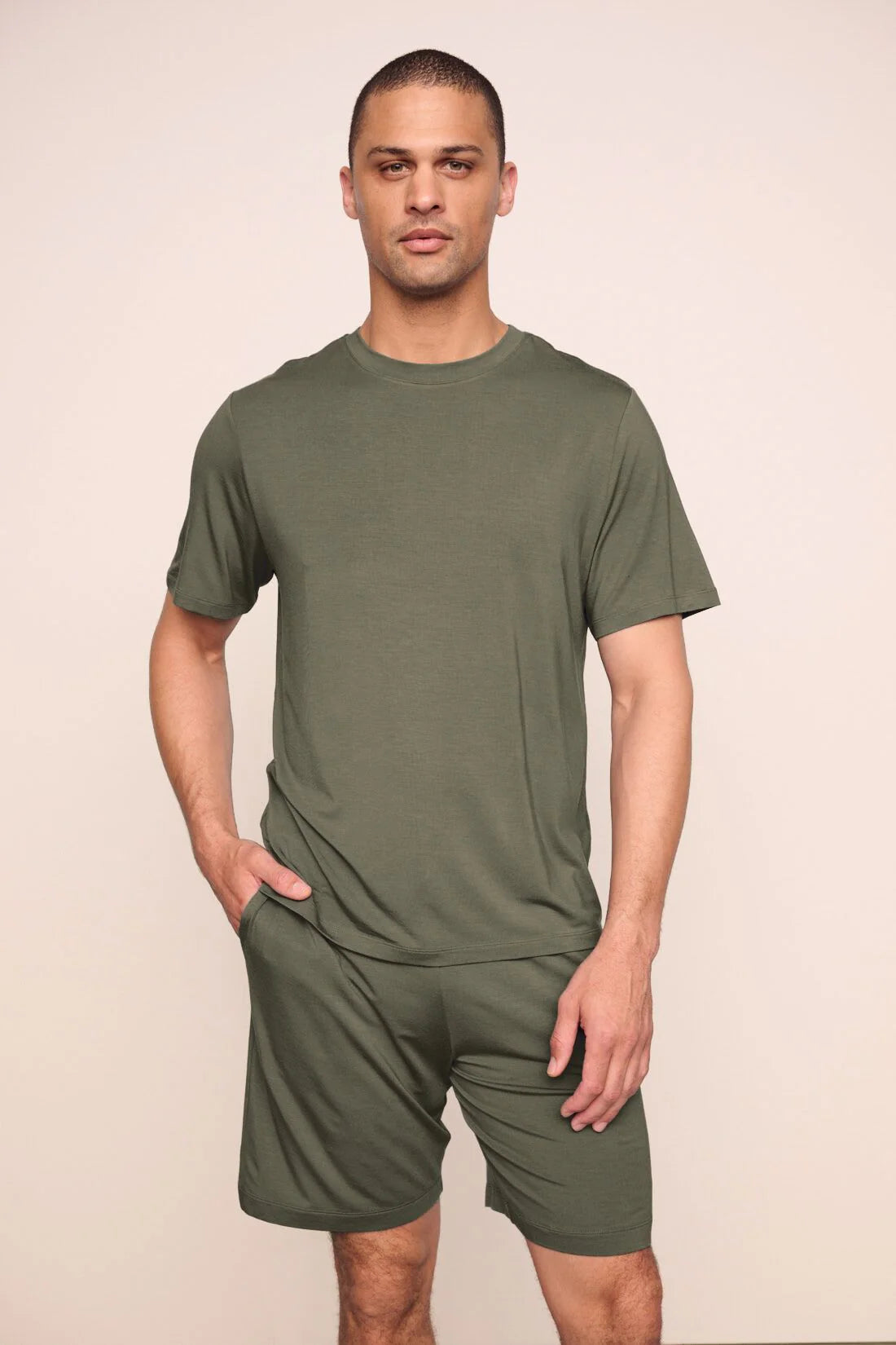 Henry Short PJ Set - Smokey Olive