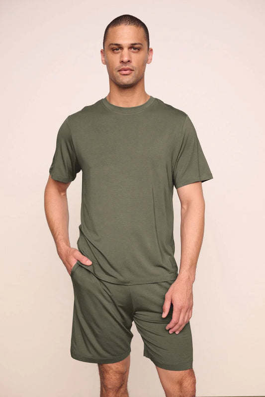 Henry Short PJ Set - Smokey Olive