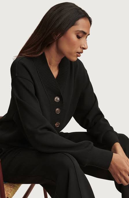 Lucine Button Sweat/Wide Leg Pant