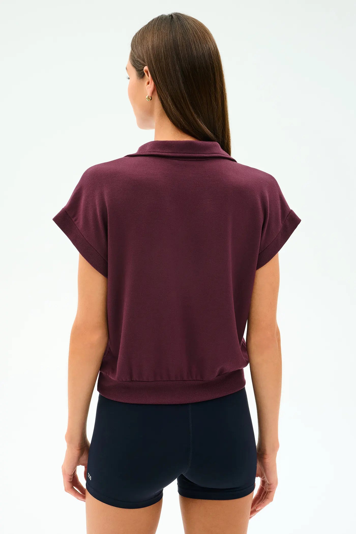 Elvie Polo/Andie Sweatpant - Dark Cherry
