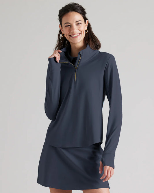 Course to Court 1/4 Zip - Navy Blue