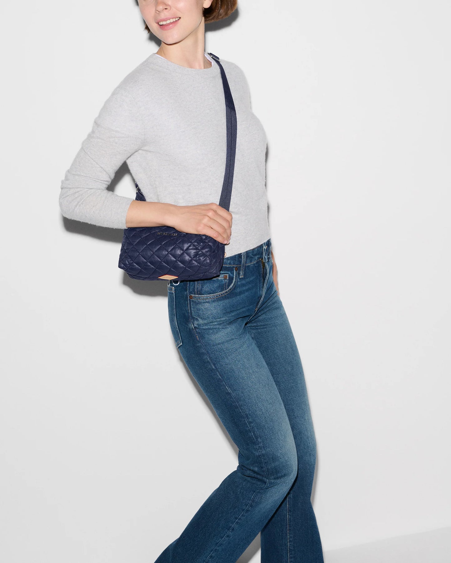 Metro East West Boxy Crossbody - Navy