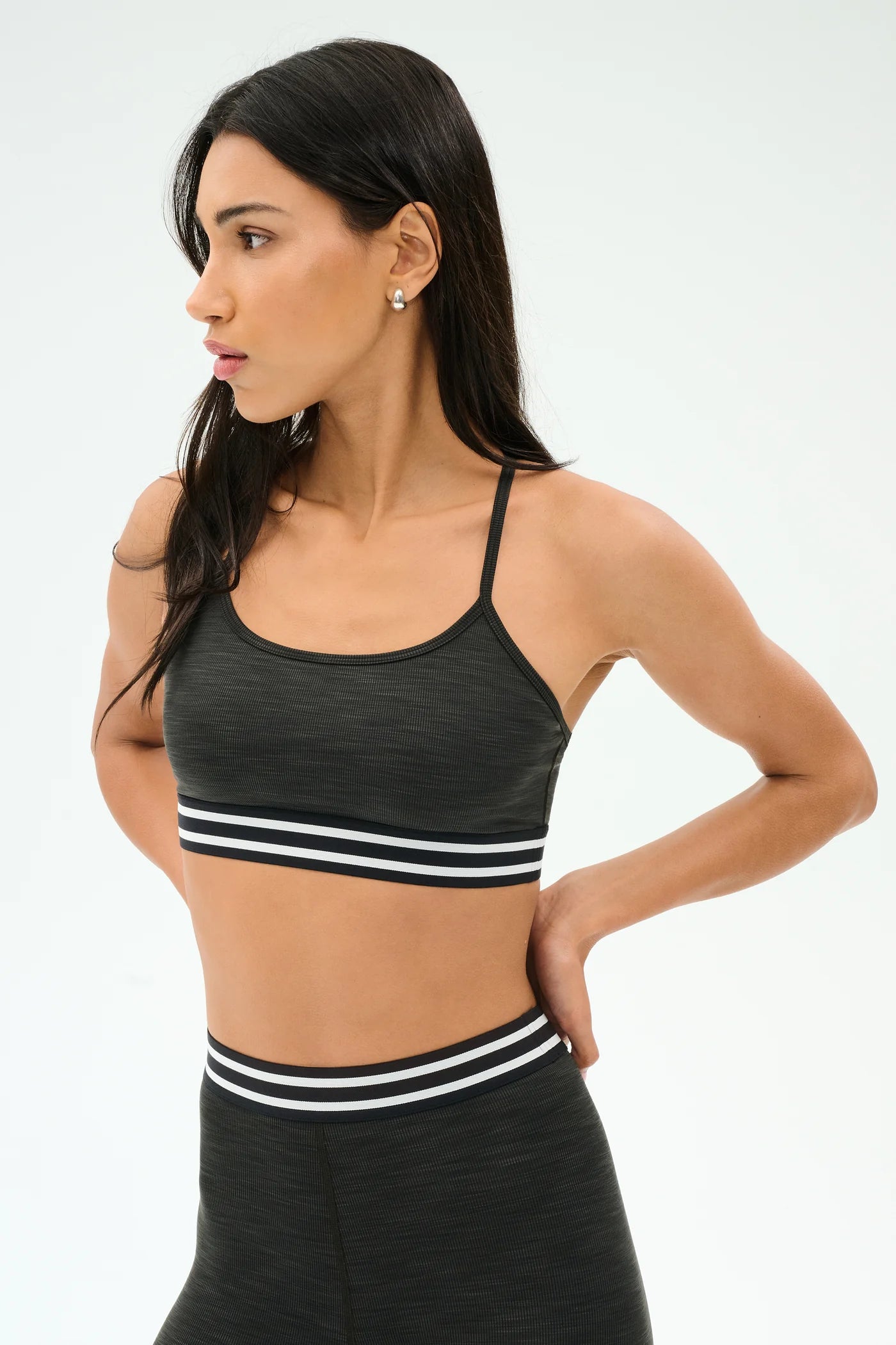 Cali Active Rib Bra - Heather/Graphite