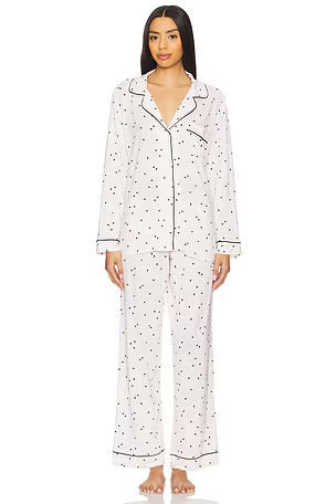Gisele Printed Long PJ Set - Heart to Hearts
