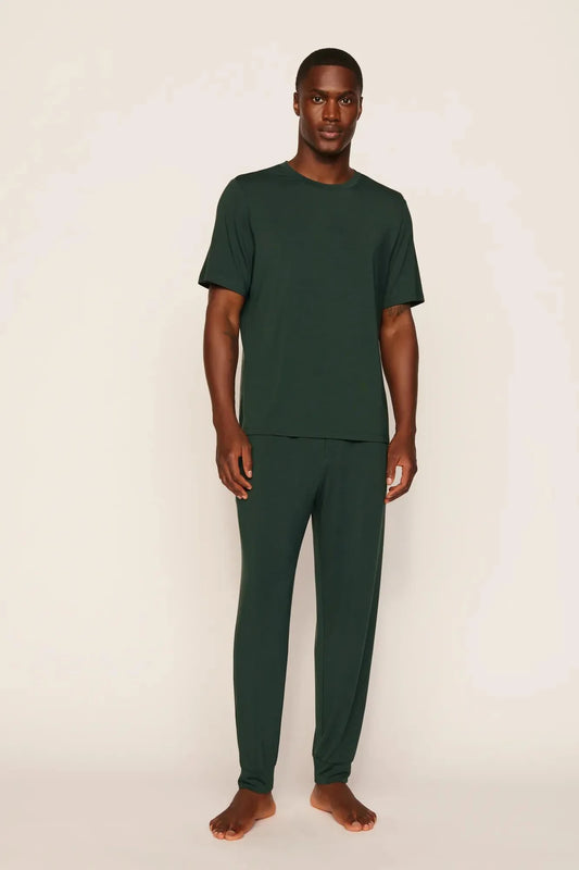 Henry Short Slv/Pant PJ Set - Pine