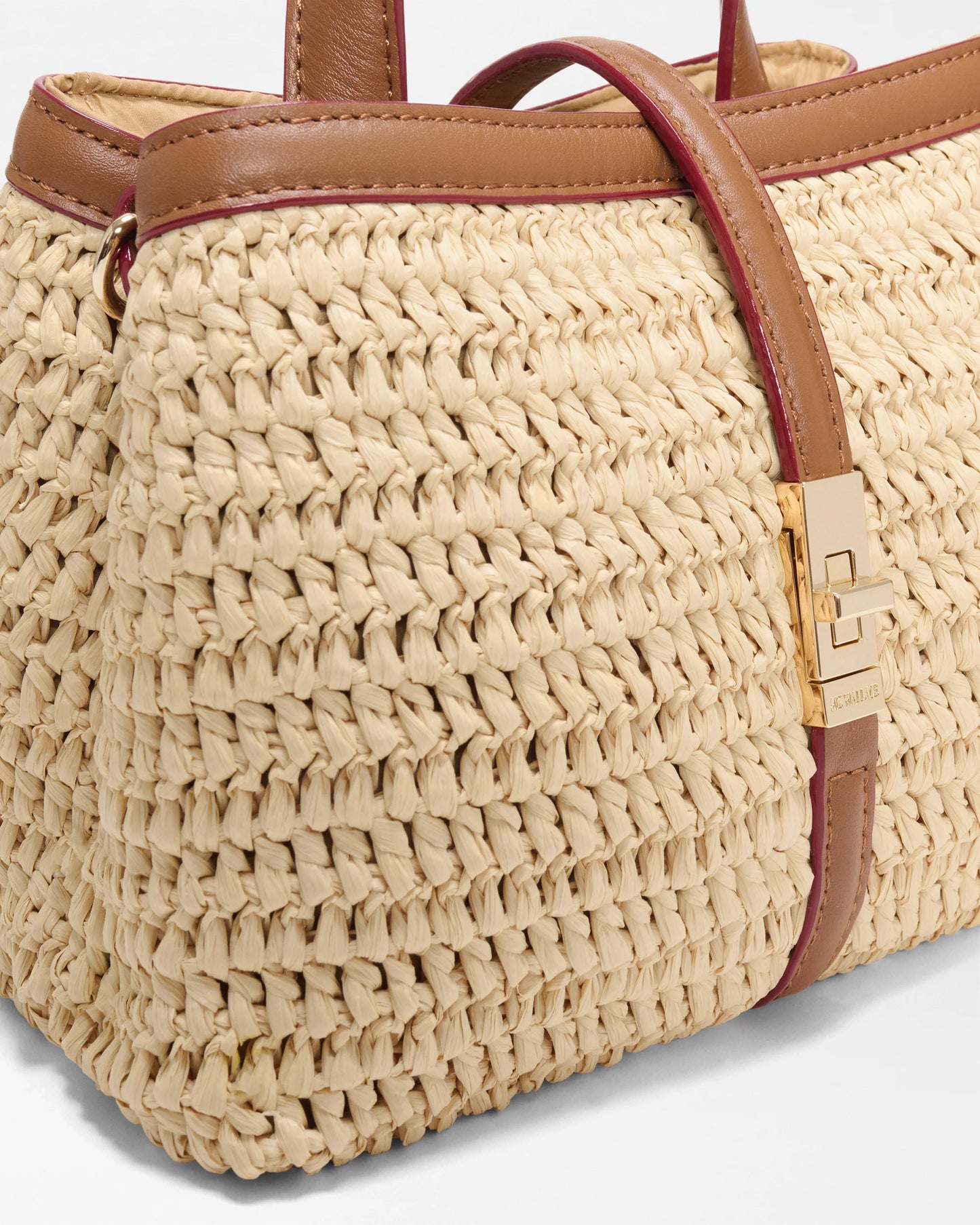 Crochet Astor Top Handle L - Camel