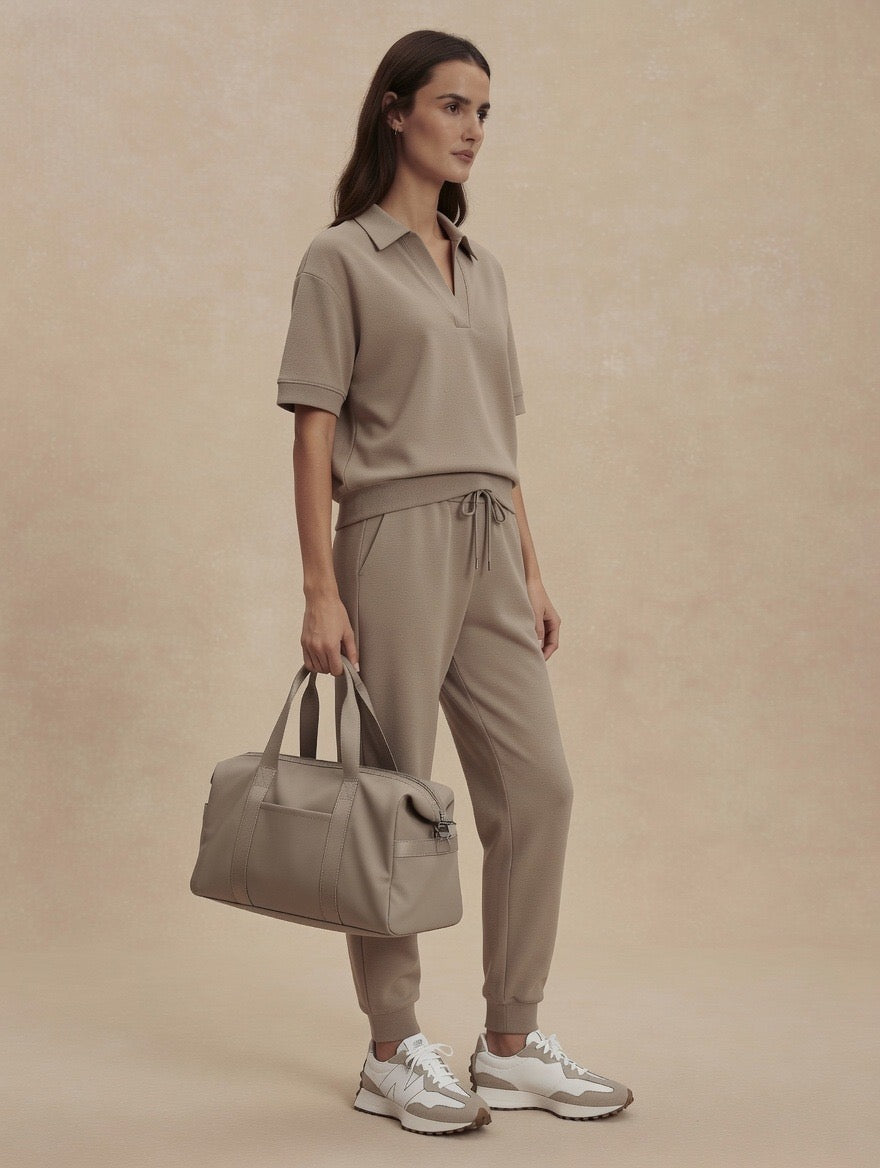 Elvie Polo/ Andie Sweatpant - Latte
