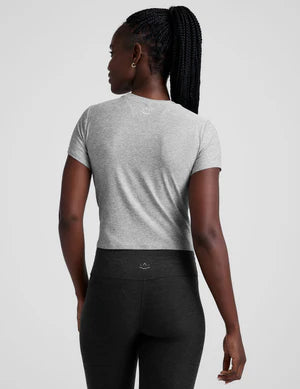 Featherweight Cropped Tee - Silver Mist