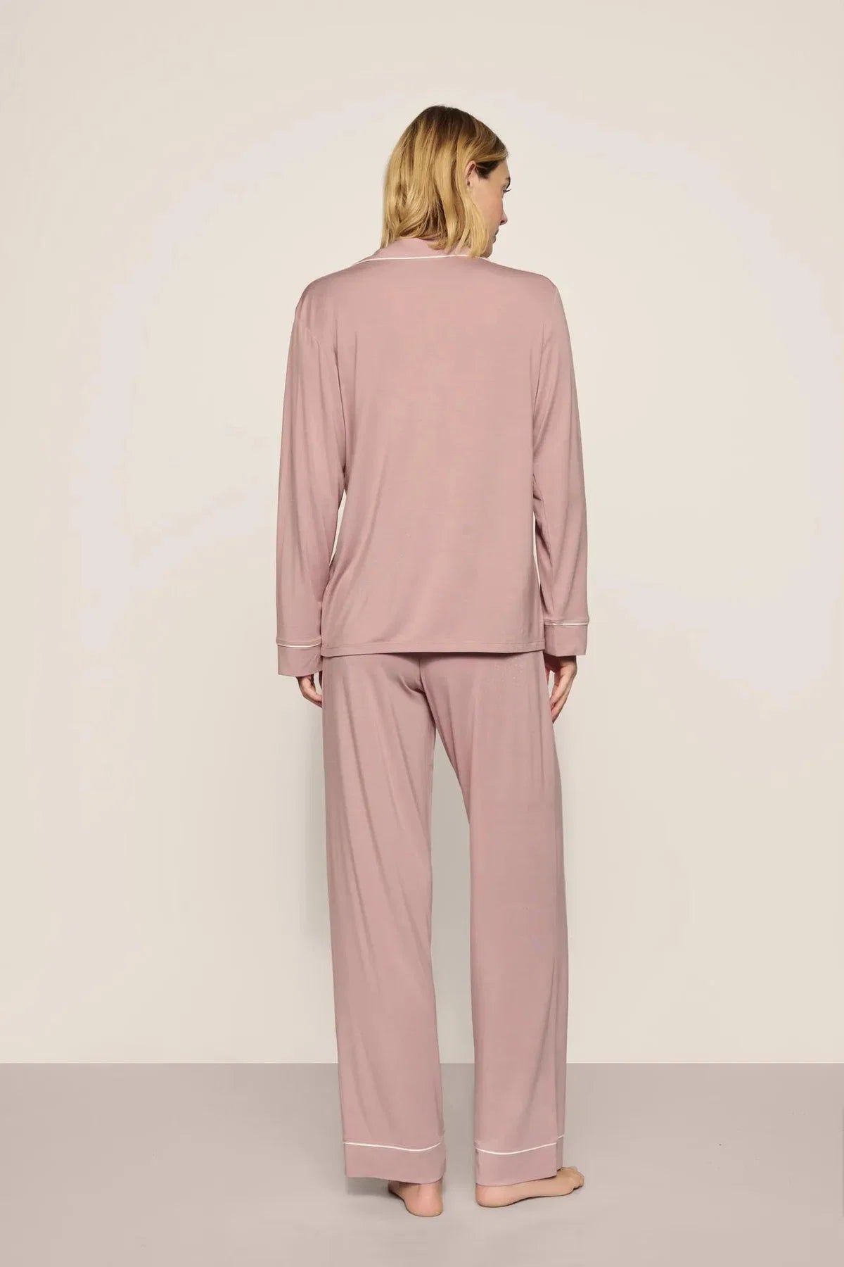 Gisele Long PJ Set - Woodrose/Ivory