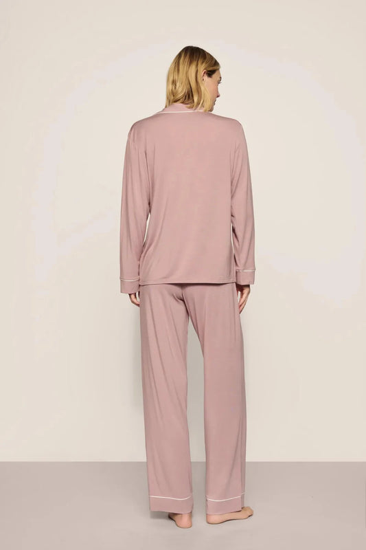 Gisele Long PJ Set - Woodrose/Ivory