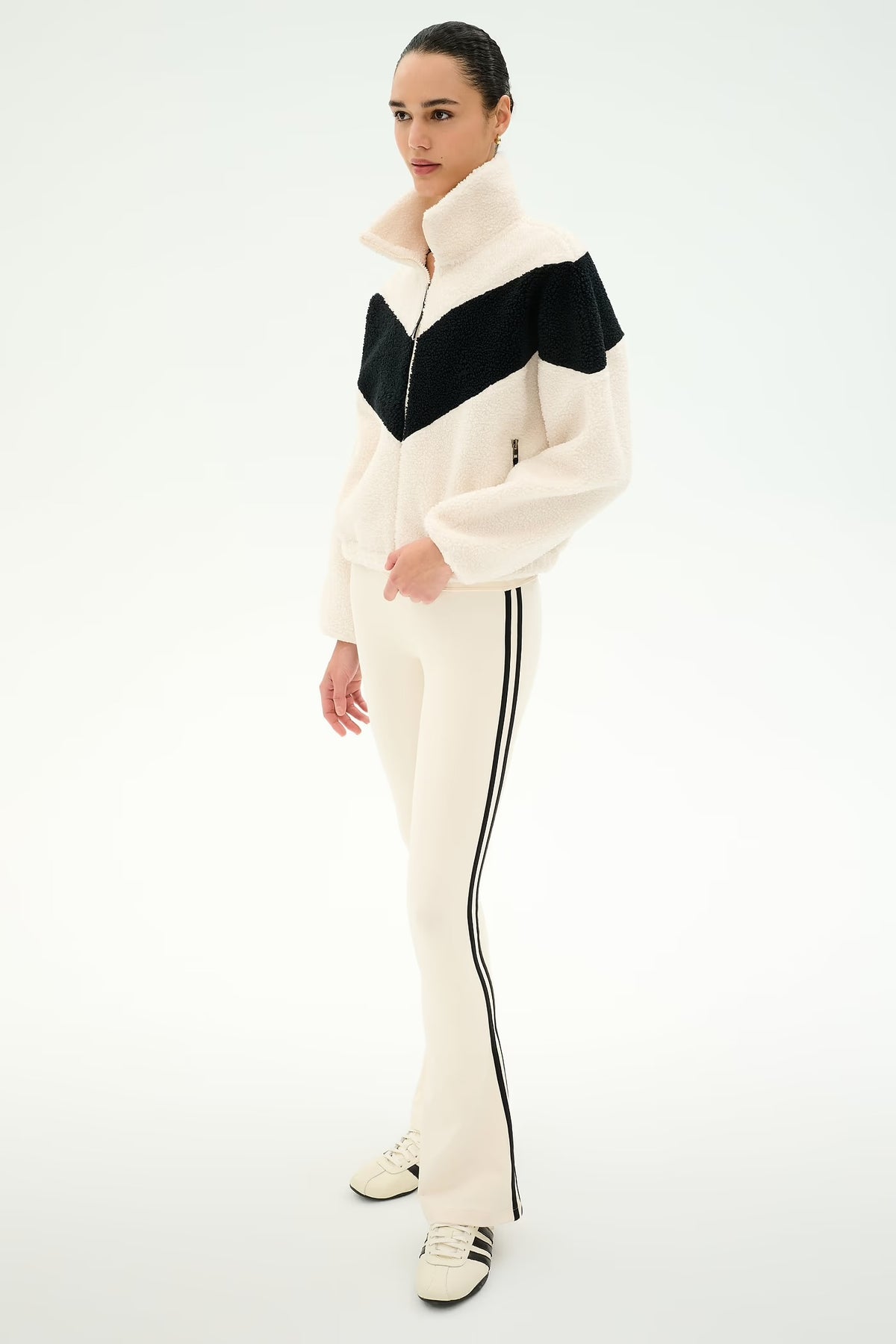 Lottie Sherpa Jacket - Crème/Black