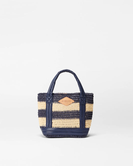Mini Crochet Tote - Dawn/Natural Stripe